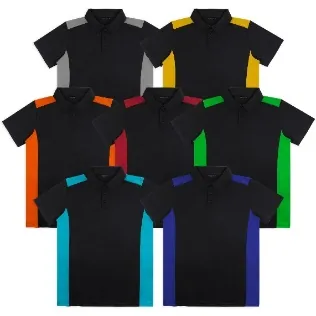 Branded colour-block polo shirts